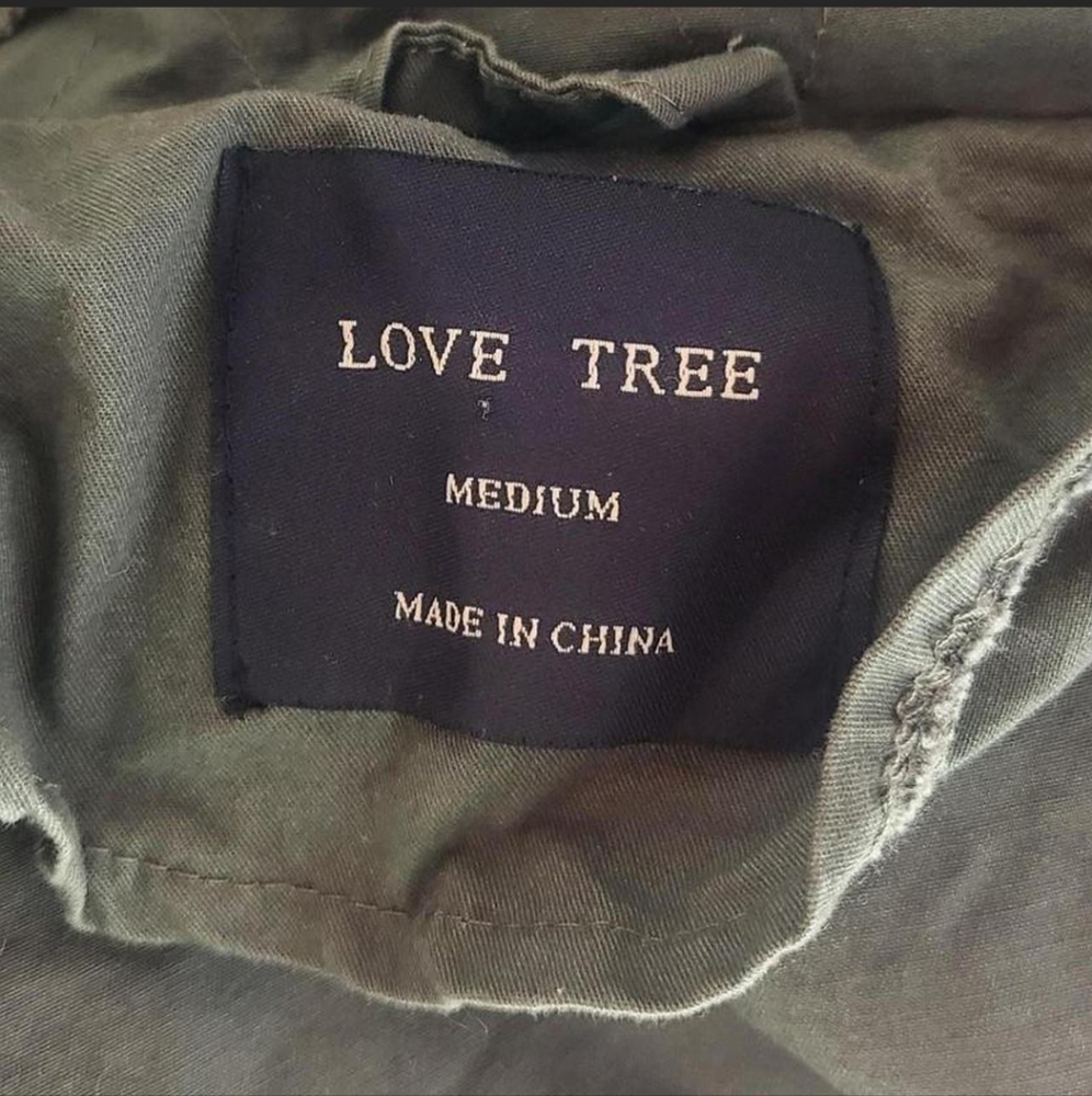 Love Tree Green Utility Jacket with Adjustable Waist - Picture 2 of 3